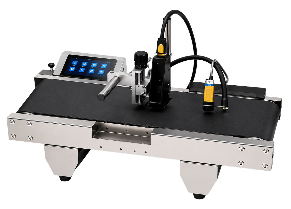 WILLITA CP-100 inkjet coding machine with conveyor belt and touchscreen